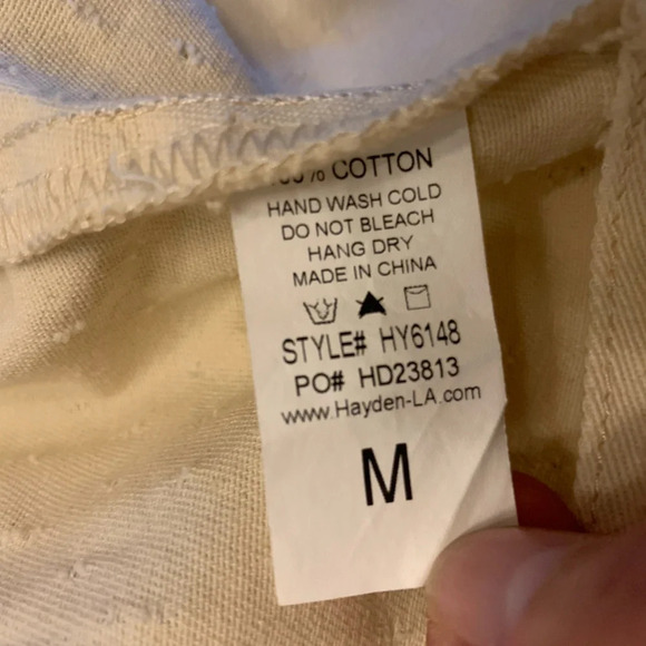 Hayden Los Angeles cream textured shirt jacket shacket boho coastal grandma M - Picture 9 of 9